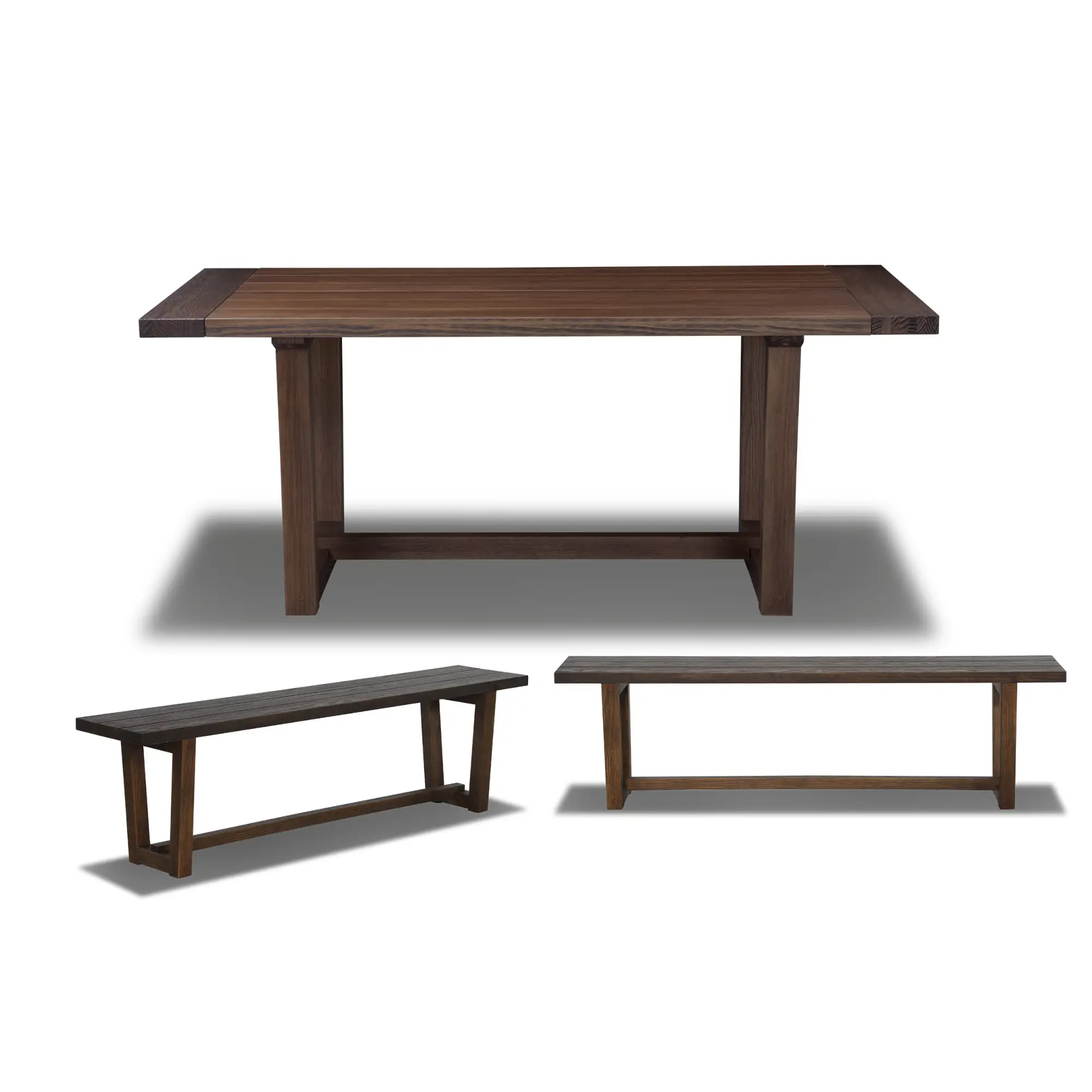 Cascais 72" Table & Bench Dining Set (3-piece) - Image 16